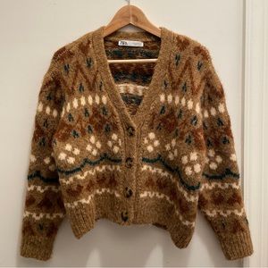 ZARA Knit Zacquard Jacket